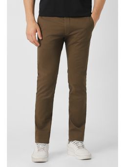 Peter England - Brown Cotton Blend Trouser