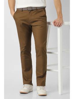 Peter England - Maroon Cotton Blend Trouser