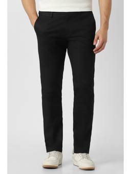 Peter England - Black Cotton Blend Trouser