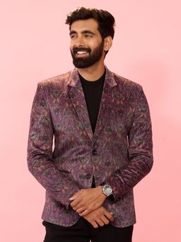 Vastramay - Purple Velvet Blazer