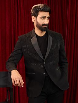 Vastramay - Black Synthetic Blazer