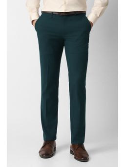 Van Heusen - Blue Polyester Blend Trouser