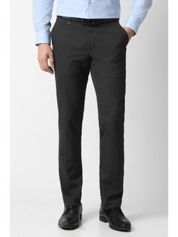 Van Heusen - Black Polyester Blend Trouser