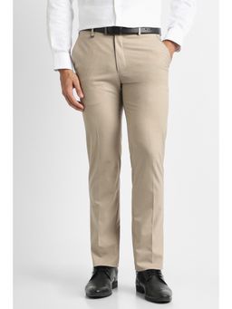 Van Heusen - Beige Polyester Blend Trouser