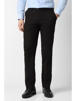 Van Heusen - Black Polyester Blend Trouser