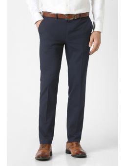Van Heusen - Navy Blue Polyester Blend Trouser