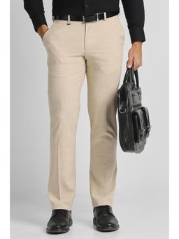 Van Heusen - Beige Polyester Blend Trouser