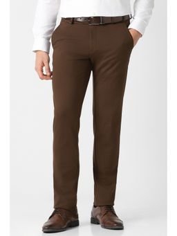Van Heusen - Brown Cotton Blend Trouser