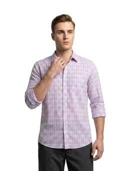 ColorPlus - Regular Fit Checkered White Shirt