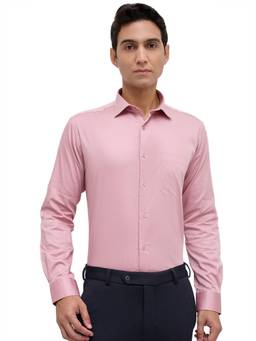 Park Avenue - Slim Fit Medium Pink Solid Shirt