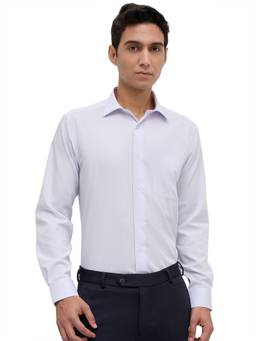 Park Avenue - Regular Fit Medium Purple Solid Cotton Shirt