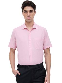 Park Avenue - Regular Fit Medium Pink Solid Shirt