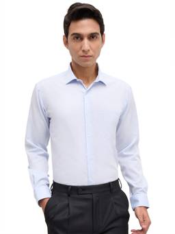 Park Avenue - Slim Fit Solid Light Blue Shirt