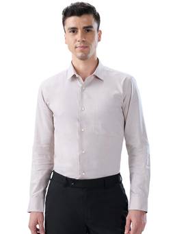 Park Avenue - Slim Fit Medium Brown Cotton Shirt
