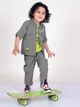 BAD BOYS - Trendy Grey Printed Co-Ord Set