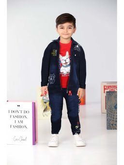 BAD BOYS - Trendy Navy Blue Printed Co-Ord Set