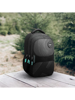 Safari - Unisex Aura Printed Black Backpack (L)