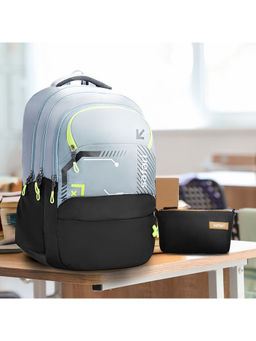 Safari - Unisex Bonus Printed Grey Backpack (L)