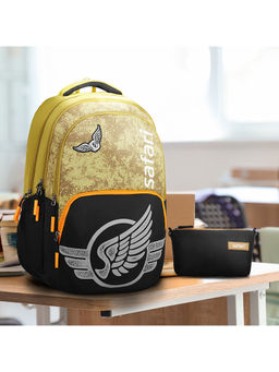 Safari - Unisex Bonus Printed Mustard Backpack (L)