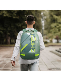 Safari - Unisex Duplex Printed Green Backpack (L)