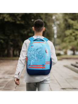 Safari - Unisex Duplex Printed Blue Backpack (L)