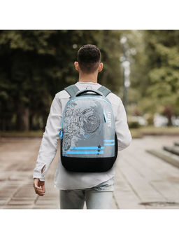 Safari - Unisex Duplex Printed Grey Backpack (L)