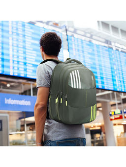 Safari - Unisex Quadro Printed Olive Backpack (L)