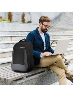 Safari - Unisex Spade Colorblock Black Backpack (L)