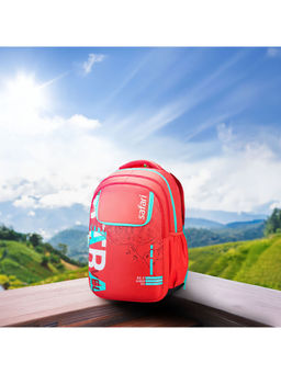 Safari - Unisex Triple Printed Red Backpack (L)