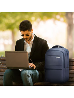 Safari - Unisex Tux Solid Navy Blue Backpack (L)