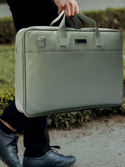 Cross - Unisex Mint Green Leather 15 Laptop Bag
