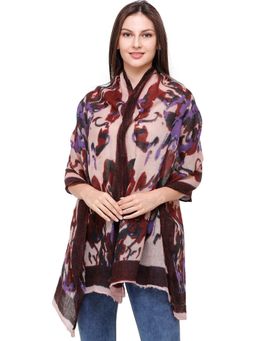 EXOTIC INDIA - Multi-Color Amritsar Silk Wool Stole