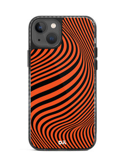 DailyObjects - Tangerine Waves Stride 2.0 Case Cover For iPhone 13-6.1-inch
