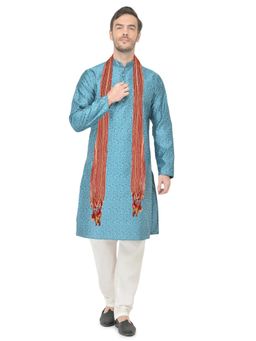 SG LEMAN - Sky Blue Kurta for Men (Set of 3)