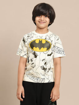Kidsville - Batman Printed Regular Fit Tshirt for Boys