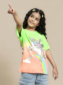 Kidsville - Generic Printed Relaxed Fit Tshirt for Girls