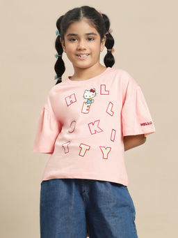 Kidsville - Hello Kitty Printed Relaxed Fit Tshirt for Girls