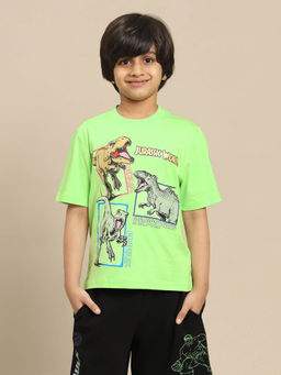 Kidsville - Jurassic World Printed Regular Fit Tshirt for Boys