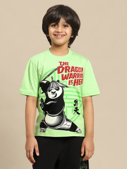 Kidsville - Kung Fu Panda Printed Oversize Tshirt for Boys
