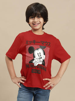 Kidsville - Mickey and Friends Printed Regular Fit Tshirt for Boys