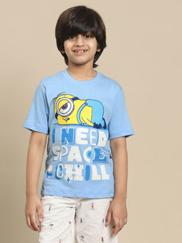 Kidsville - Minions Printed Regular Fit Tshirt for Boys