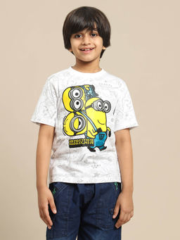 Kidsville - Minions Printed Regular Fit Tshirt for Boys