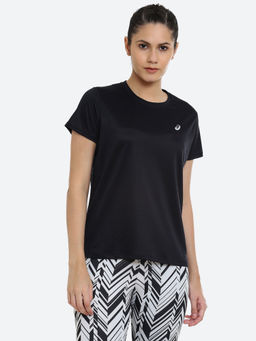 ASICS - Silver Ss Black Women Running T-shirts