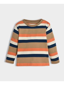 Mi Arcus - Stripes Multicolor Round Neck Full Sleeves T-Shirt for Kids