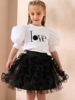 ANGEL & ROCKET - Woven Puff Sleeve Top