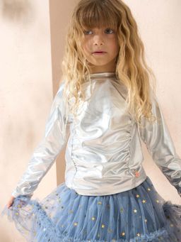 ANGEL & ROCKET - Metallic Long Sleeve Top