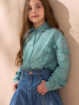 ANGEL & ROCKET - Broderie Frill Shirt