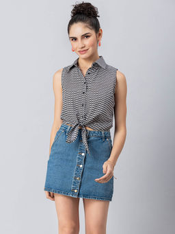 Moomaya - Womens Cotton Crop Shirt