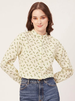 Moomaya - Cotton Printed Summer Shirt for Women