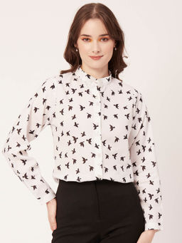Moomaya - Cotton Printed Summer Shirt for Women